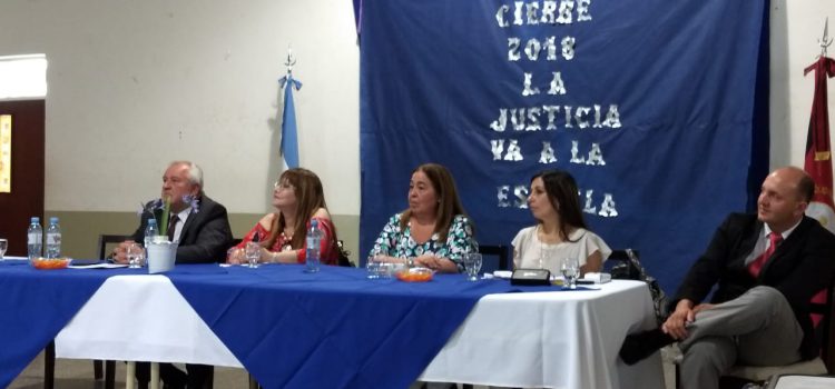 El Programa La Justicia sale a las Escuelas clausuró el ciclo 2018 en la Escuela Benita Campos