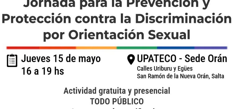 Jornada para la Prevención y Protección contra la Discriminación por Orientación Sexual Jornada para la Prevención y Protección contra la Discriminación por Orientación Sexual